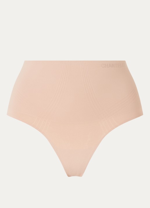 Chantelle Smooth Comfort high waisted corrigerende slip - voorkant 6 donkerbeige