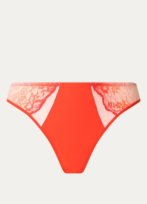 Chantelle Tanga met kant - voorkant oranje