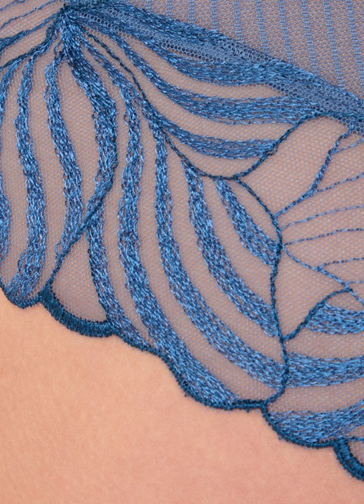 Chantelle Tanga van mesh - detail 3 donkerblauw