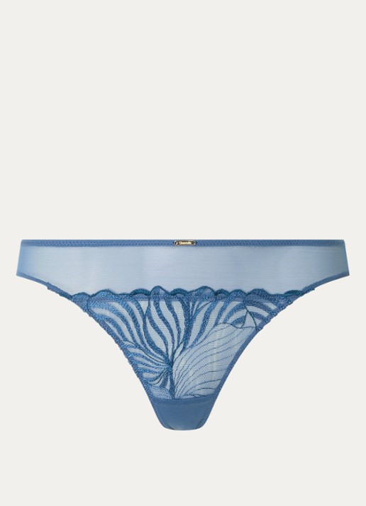 Chantelle Tanga van mesh - voorkant 4 donkerblauw