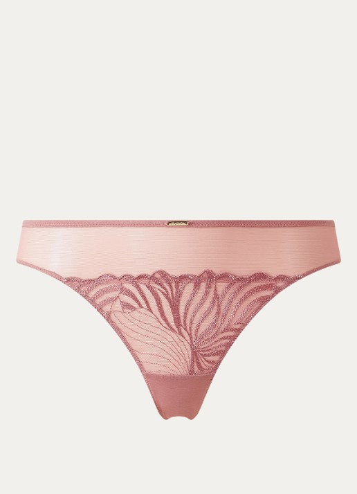 Chantelle Tanga van mesh - voorkant 4 oudroze