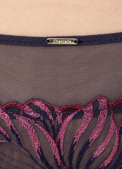 Chantelle Tanga van mesh - detail 4 donkerblauw