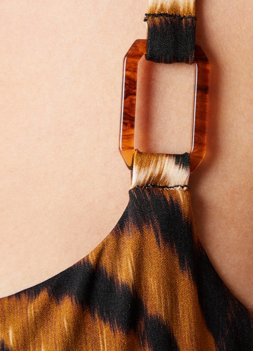 Chantelle Vita  bikinitop met tijgerprint - detail 2 bruin