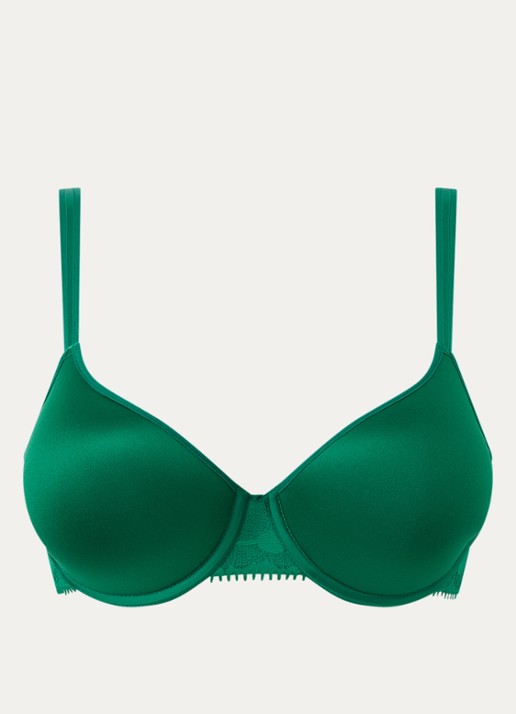 Chantelle Voorgevormde beugel bh met kant - voorkant 3 groen