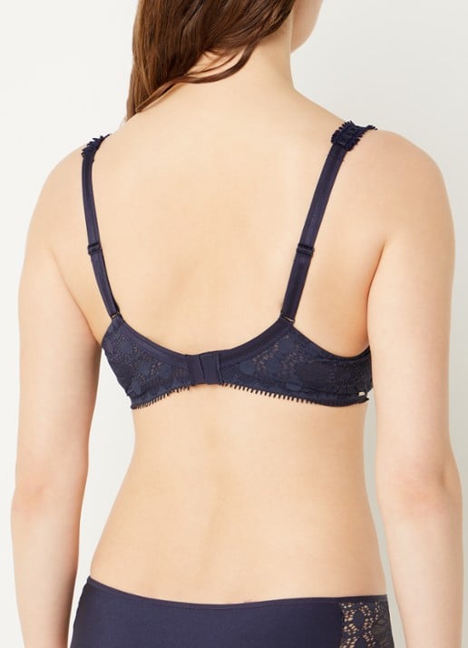 Chantelle Voorgevormde beugel bh met kant - achterkant donkerblauw