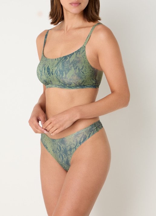 Chantelle Voorgevormde bralette met dierenprint - voorkant 5 groen