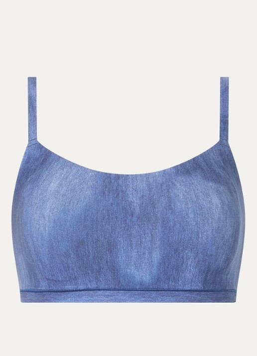 Chantelle Voorgevormde bralette met dierenprint - voorkant 2 indigo