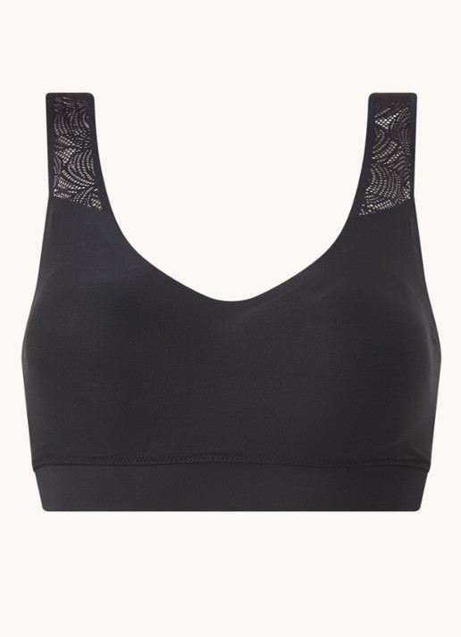 Chantelle Voorgevormde bralette met kant - voorkant 2 zwart