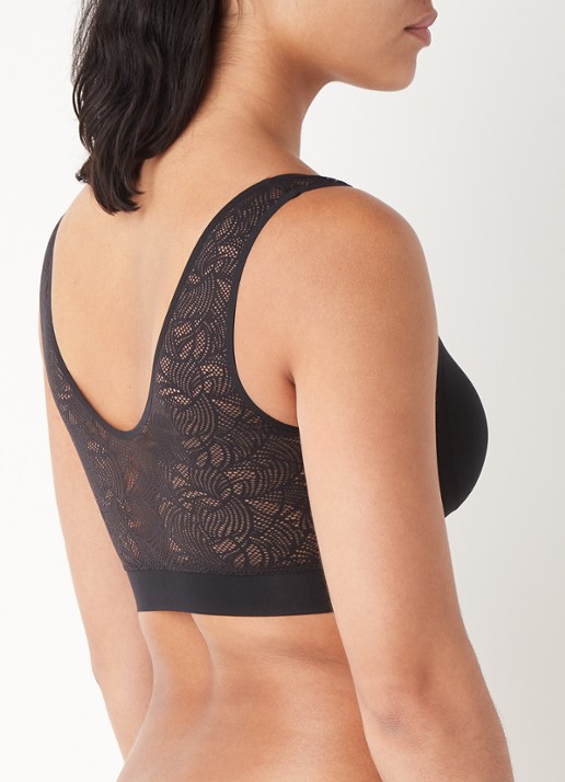 Chantelle Voorgevormde bralette met kant - achterkant 9 zwart