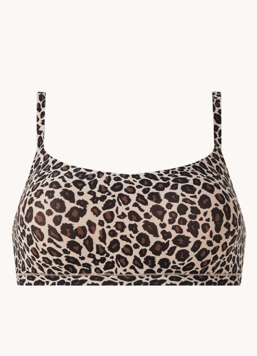 Chantelle Voorgevormde bralette met print - voorkant 2 beige