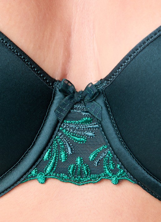 Chantelle Voorgevormde T-shirt bh met borduring - detail 3 donkergroen