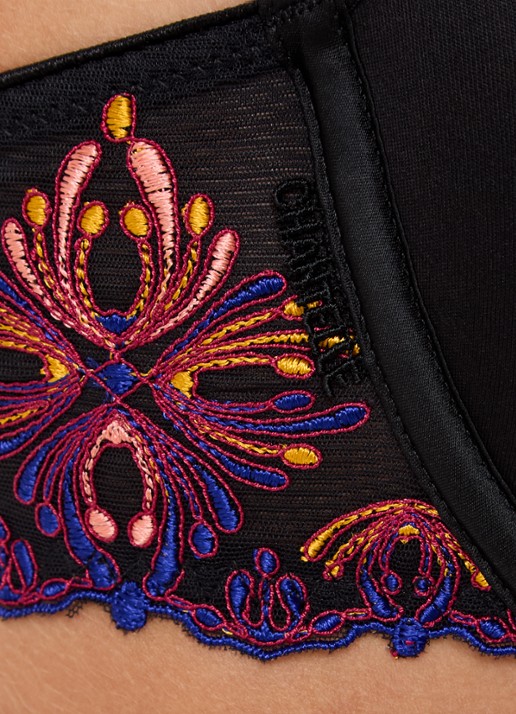 Chantelle Voorgevormde T-shirt bh met borduring - detail 3 zwart