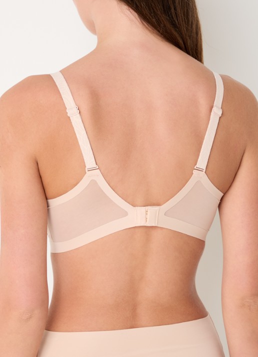 Chantelle Voorgevormde T-shirt bh met mesh - achterkant 6 beige