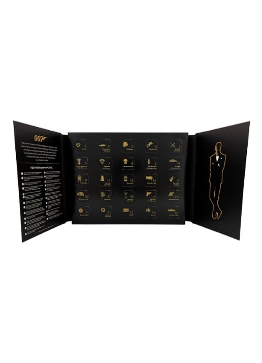 Charbonnel et Walker 007 James Bond adventskalender - 25 dagen - achterkant 3 beige