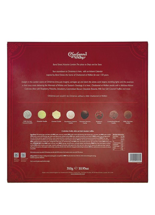 Charbonnel et Walker Adventskalender met truffels 310 gram - 25 dagen - detail 5 beige