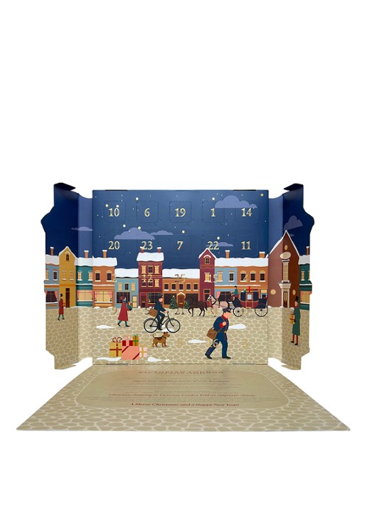 Charbonnel et Walker Adventskalender met truffels 310 gram - 25 dagen - voorkant 3 beige