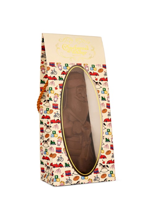 Charbonnel et Walker Kerstman melkchocolade 110 gram - voorkant 2 beige