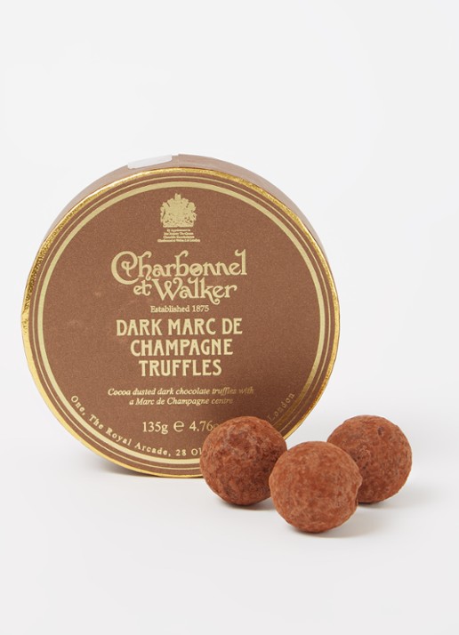 Charbonnel et Walker Marc de Champagne pure chocolade truffels 135 gram - detail undefined