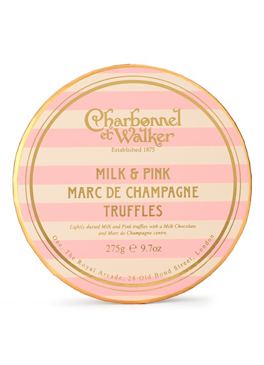 Charbonnel et Walker Milk & Pink Marc de Champagne chocolade truffels 20 stuks
