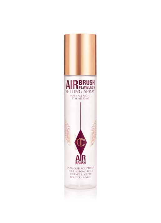 Charlotte Tilbury Airbrush Flawless Setting Spray XL - make-up setting- & fixing spray t.w.v. €70,- - voorkant transparant
