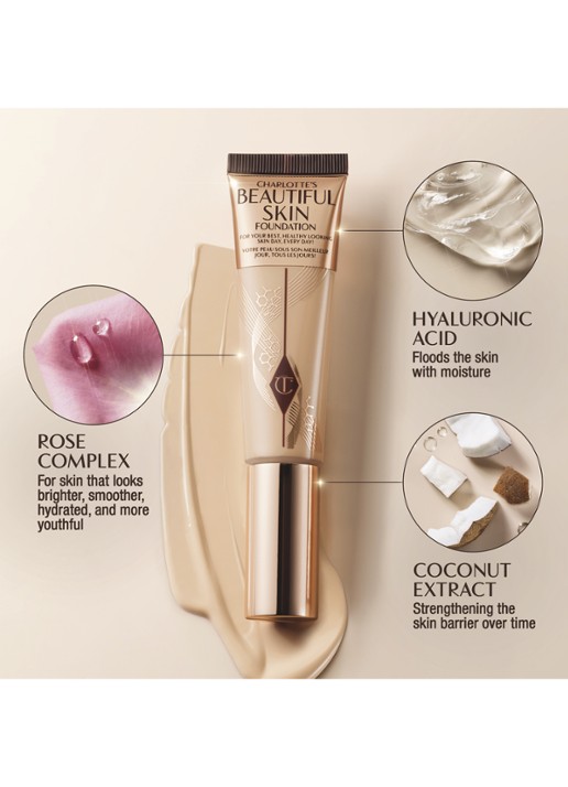 Charlotte Tilbury Beautiful Skin Foundation - vloeibare foundation - detail 3 warm_8