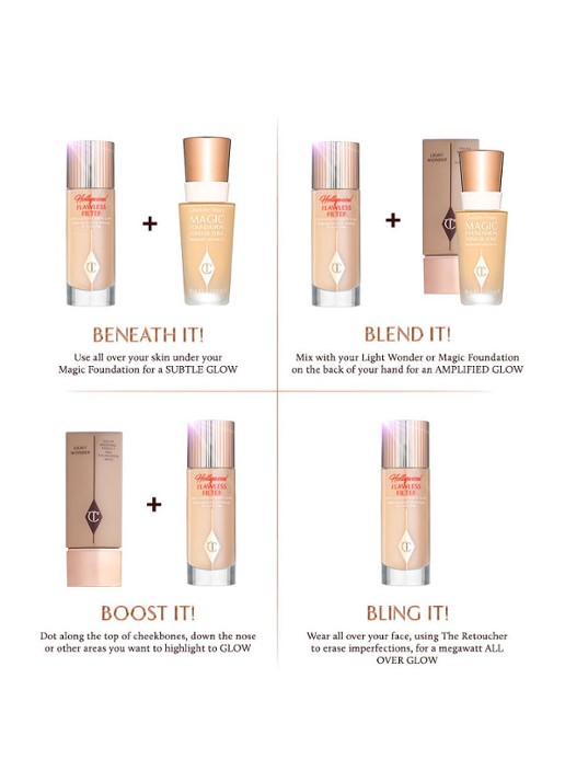 Charlotte Tilbury Hollywood Flawless Filter - primer, highlighter & corrector  - detail 2 1 fair
