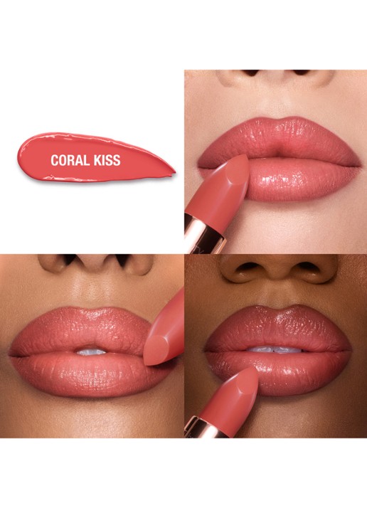 Charlotte Tilbury K.I.S.S.I.N.G lipstick - achterkant 7 coral kiss