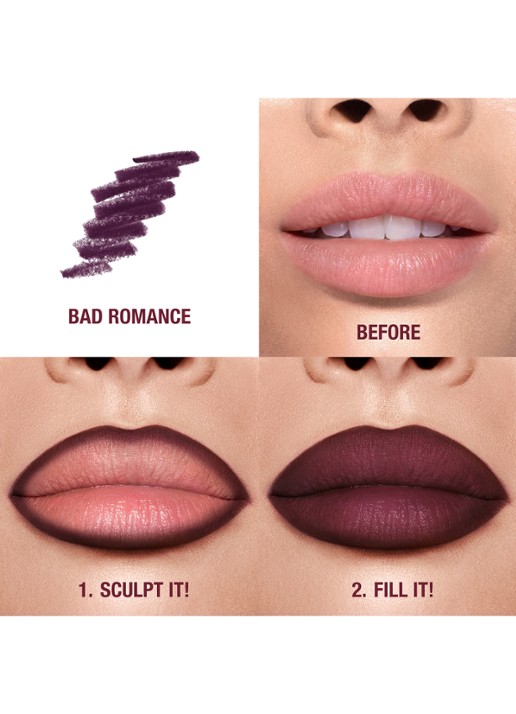 Charlotte Tilbury Lip Cheat - lipliner - achterkant 6 bad romance
