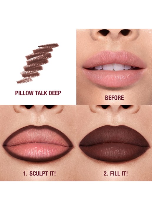 Charlotte Tilbury Lip Cheat - lipliner - achterkant pillow talk intense