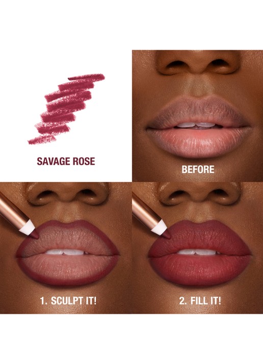 Charlotte Tilbury Lip Cheat - lipliner - detail 5 savage rose