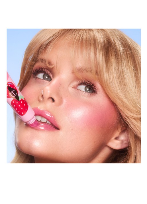 Charlotte Tilbury Unreal Lips Healthy Glow Nectar Oil - lipolie - detail 2 strawberry vanilla