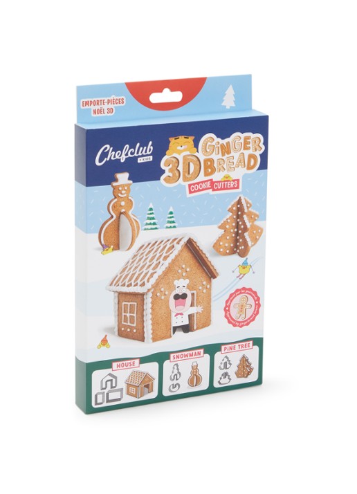 Chefclub Gingerbread 3D uitsteekvormen 7-delig