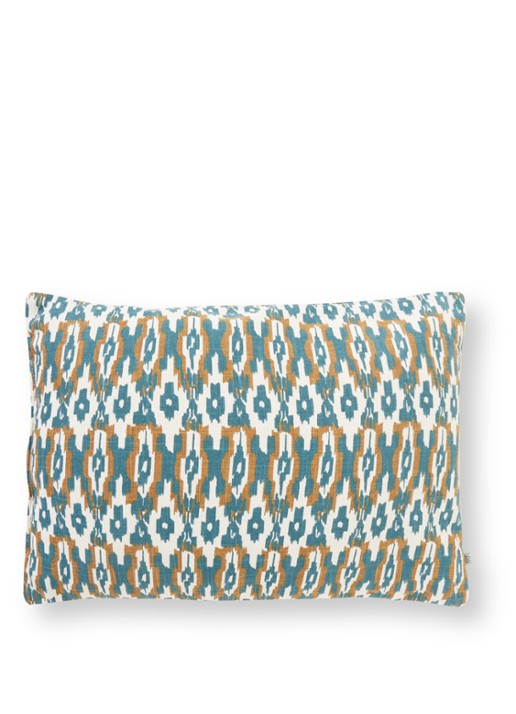 Chhatwal & Jonsson Delhi waterafstotend sierkussen 40 x 60 cm - voorkant turquoise