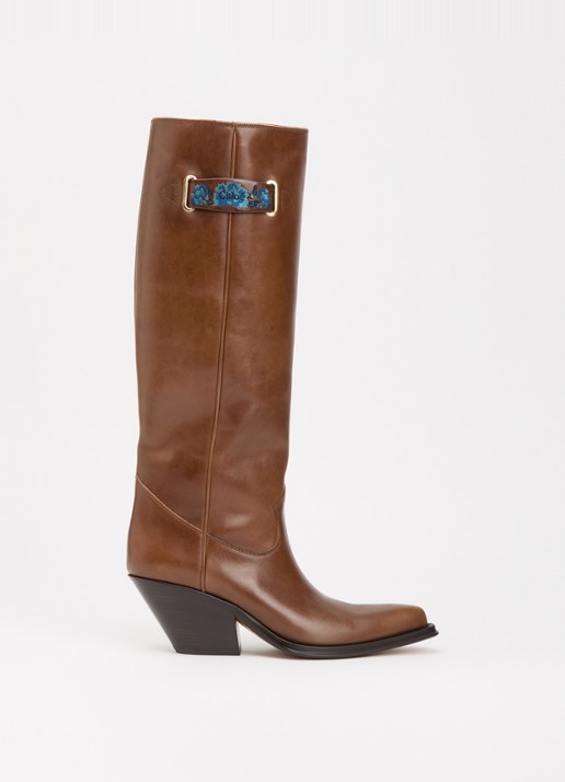 Chloé Azelan cowboylaars van leer