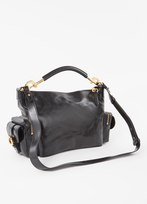 Chloé Camera handtas van buffelleer - achterkant 7 zwart