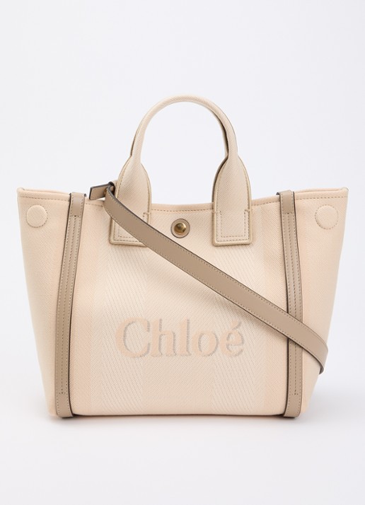 Chloé Carry schoudertas van canvas met afneembare schouderriem