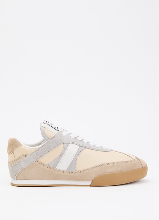 Chloé Chloé Kick sneaker van kalfsleer met details van suède