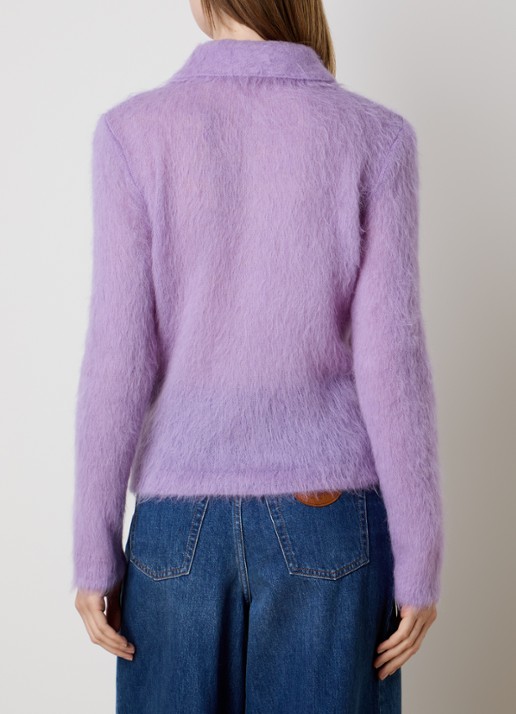 Chloé Fijngebreide trui in alpaca wolblend - achterkant lavendel
