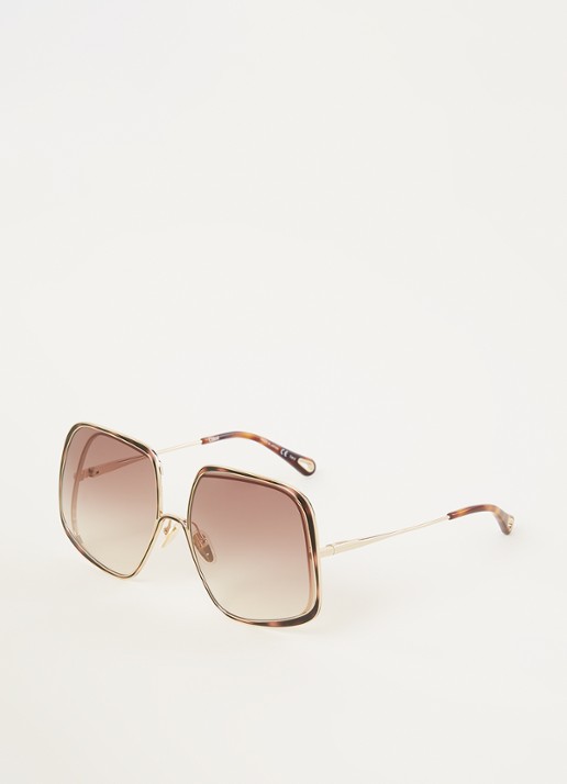 Chloé Hanah zonnebril CH0035S - voorkant goud