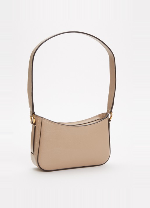 Chloé Horse Medal schoudertas van leer - achterkant beige