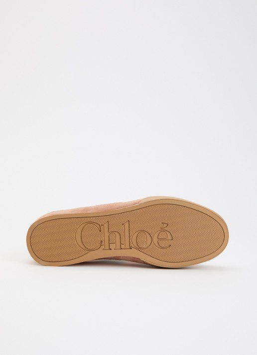 Chloé Kick sneaker met leren details - detail 4 oudroze