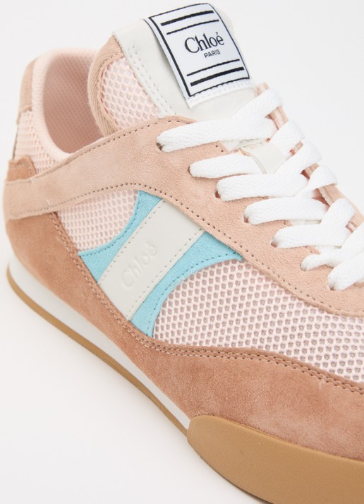 Chloé Kick sneaker met leren details - detail 5 oudroze