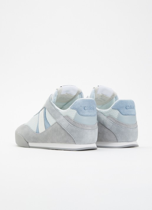 Chloé Kick sneaker met suède details - achterkant 6 blauw