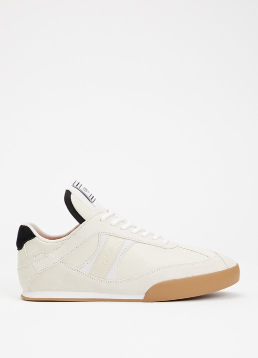 Chloé Kick sneaker van kalfsleer met details van suède