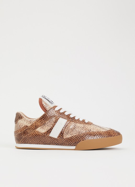 Chloé Kick sneaker van leer met slangenprint