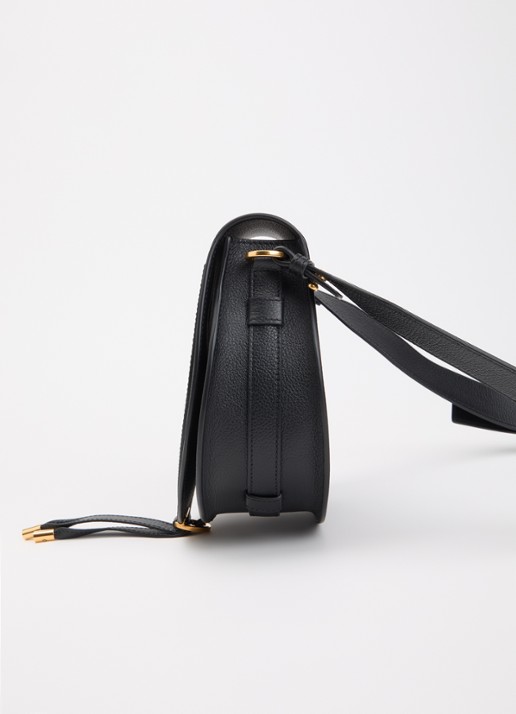 Chloé Marcie crossbodytas van kalfsleer met structuur - detail 5 zwart