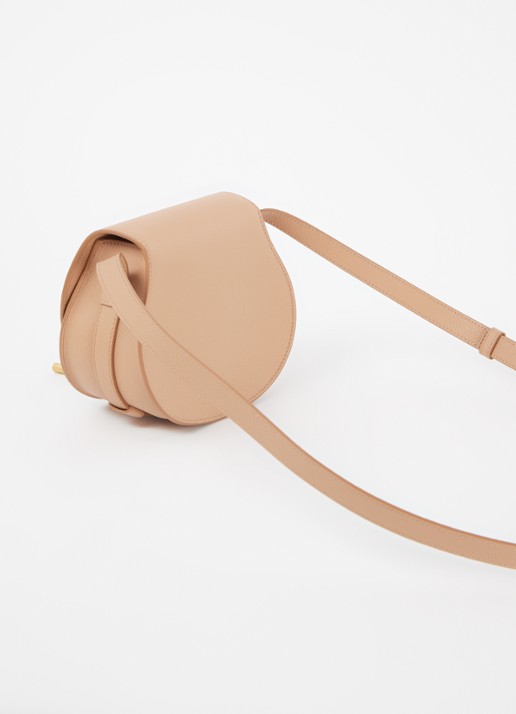 Chloé Marcie Small crossbodytas van kalfsleer - achterkant camel
