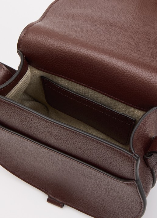 Chloé Marcie Small crossbodytas van kalfsleer - detail 2 kastanjebruin