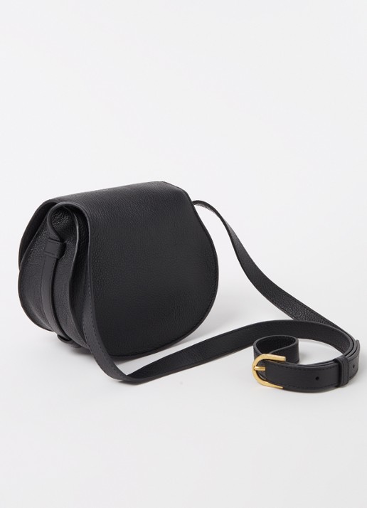 Chloé Marcie Small crossbodytas van kalfsleer - achterkant zwart
