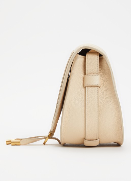 Chloé Marcie Small crossbodytas van kalfsleer - detail 2 beige